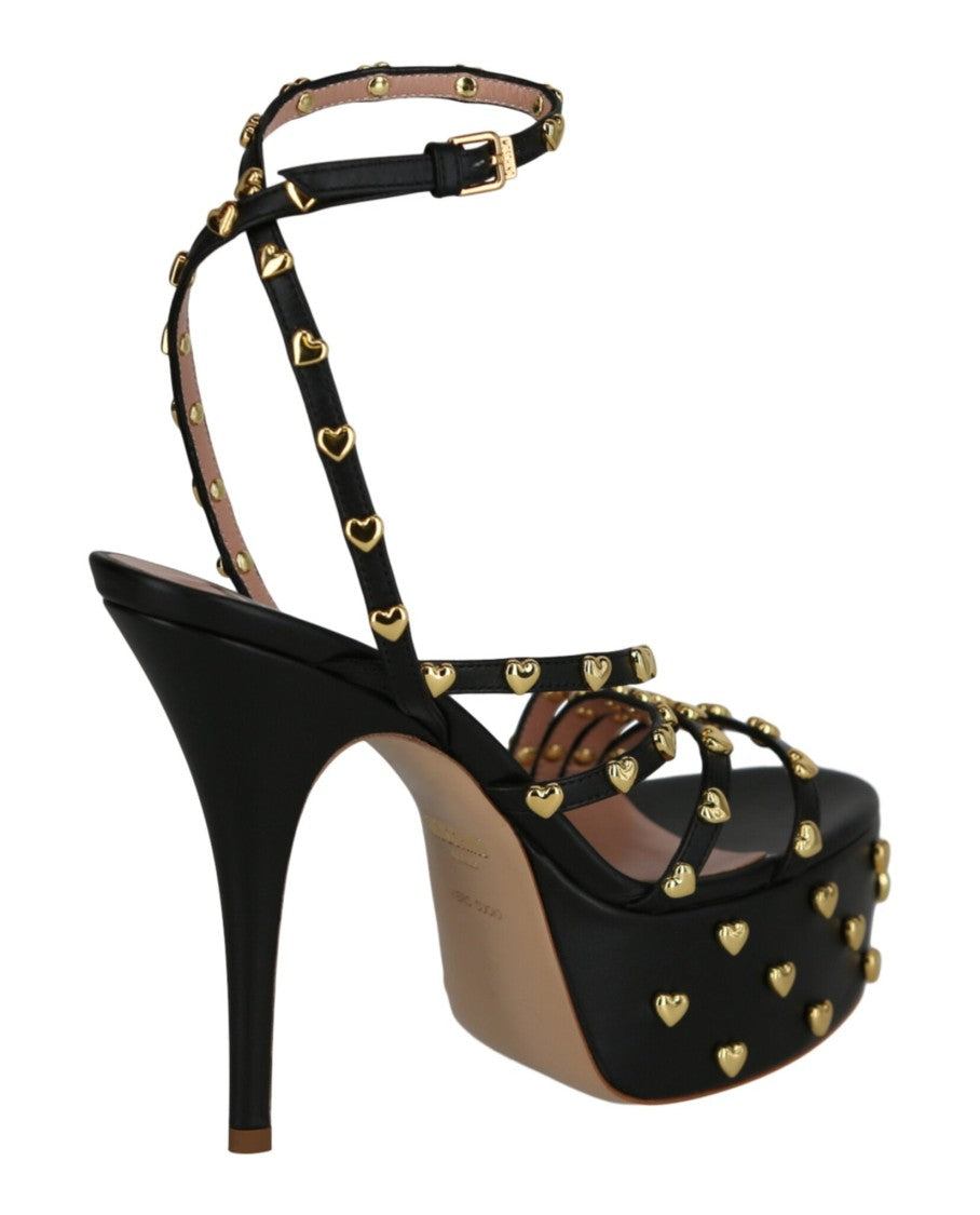 Moschino Heart Studded Platform Heels