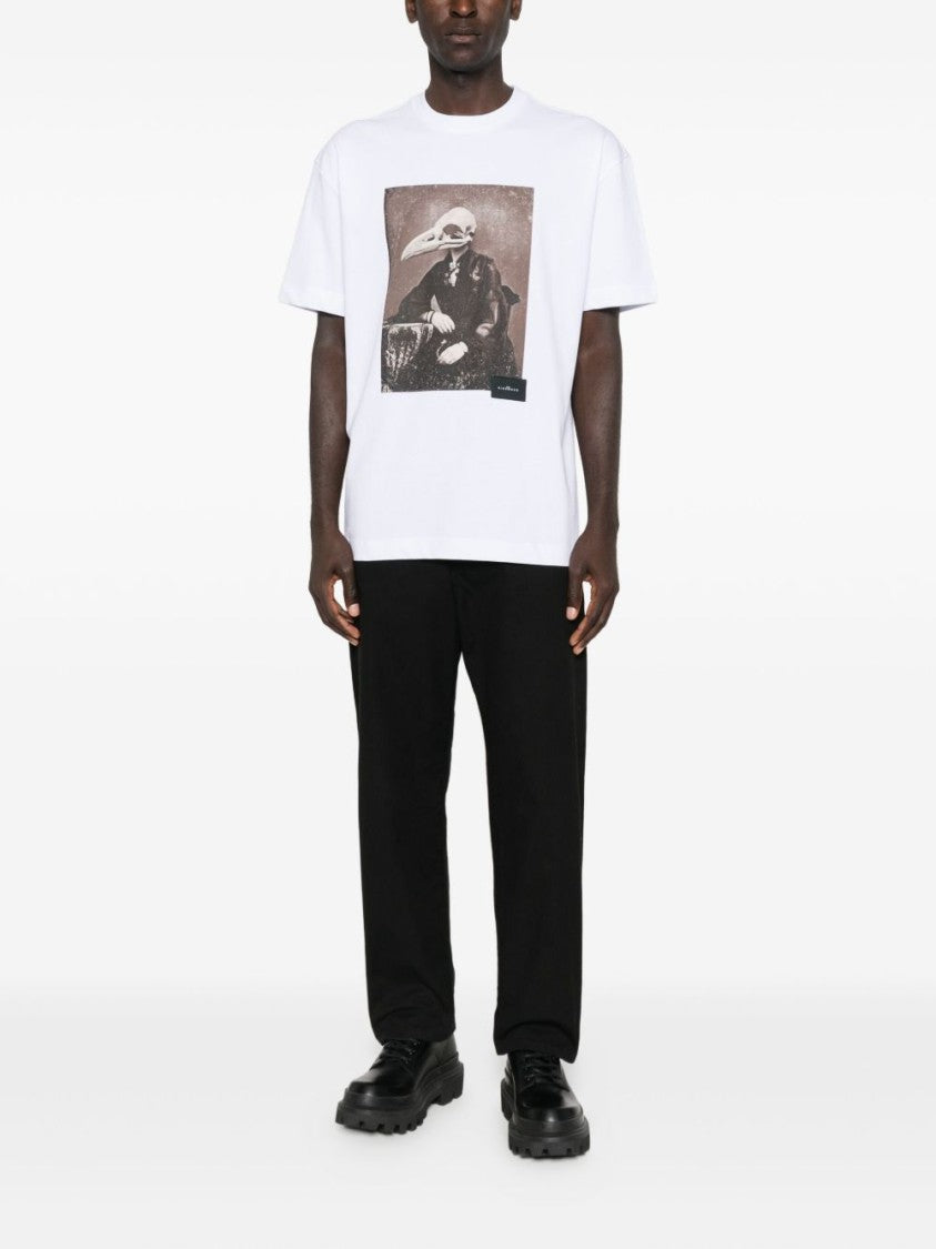 John Richmond Artistic Print White John Richmond T-Shirt