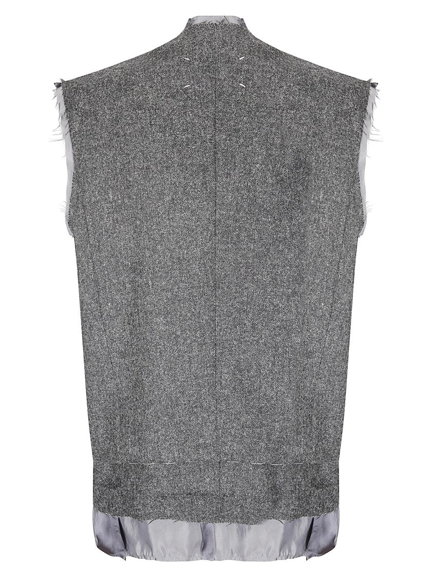 Maison Margiela Deconstructed Grey Wool Gilet