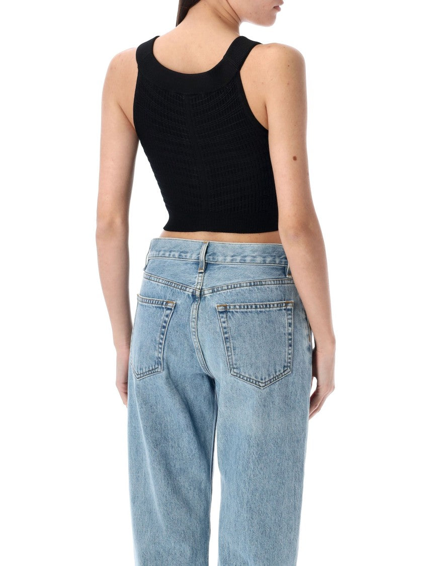 Balmain Buttoned Boatneack Top