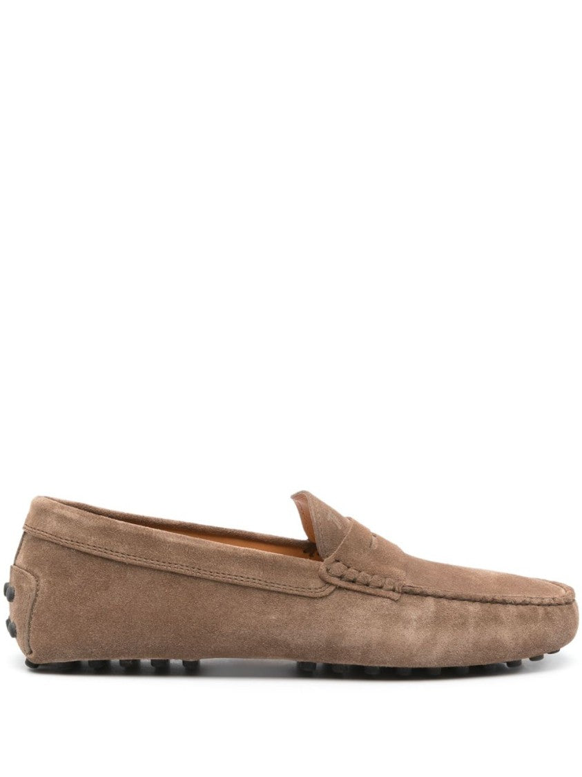 Tod's Moccasin-Inspired Brown Suede Loafers