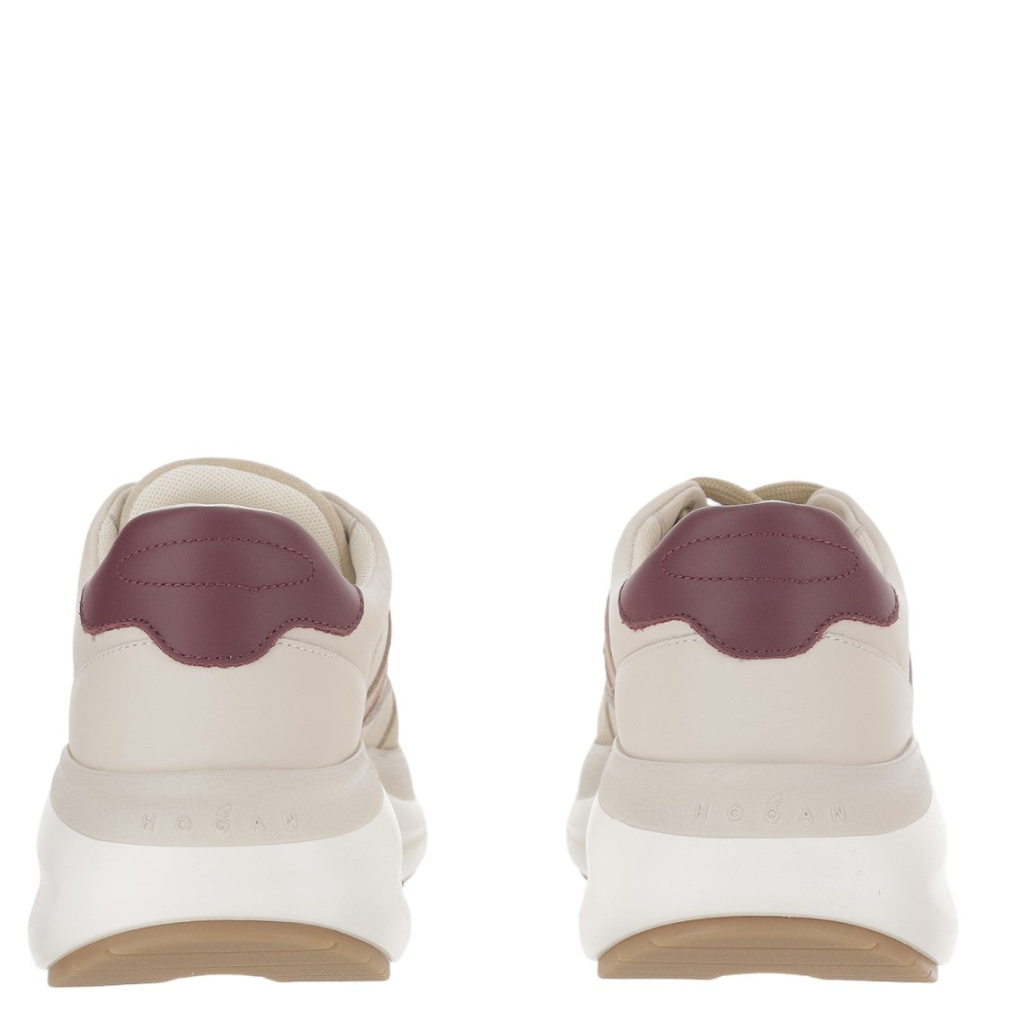Hogan Chunky Nappa Leather And Suede Sneakers With Contrast Details