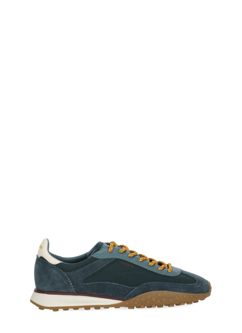 Hoff Blue Vibrant Orange Accents Suede Sneakers