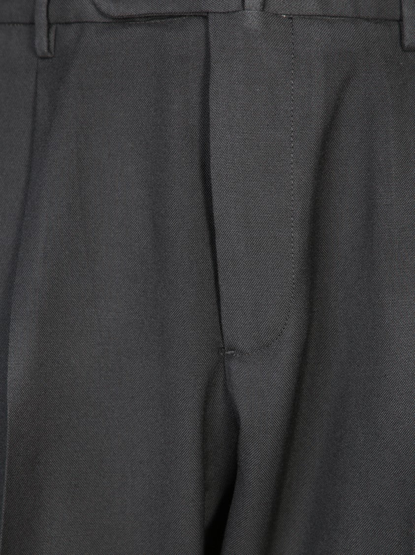 Dell'oglio Tailored Black Trousers With Straight-Leg Silhouette