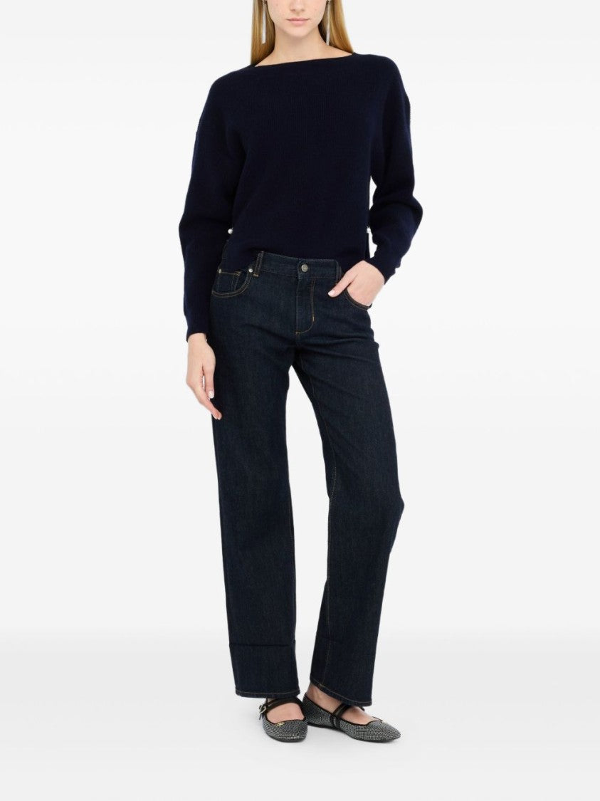 Liu Jo Straight-Leg Blue Jeans With Cuffed Hem