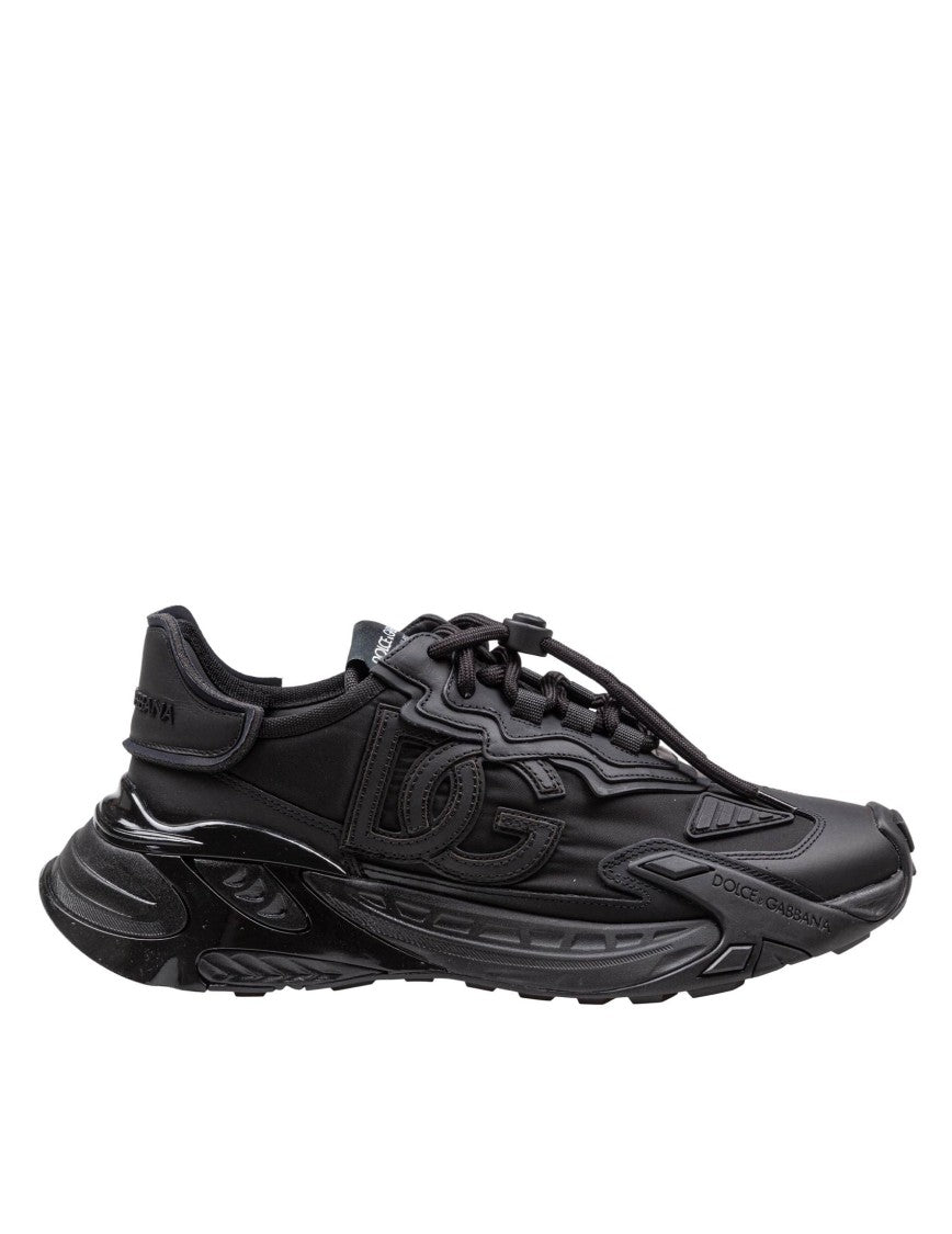 Dolce & Gabbana Day Faster Fabric Sneakers In Black