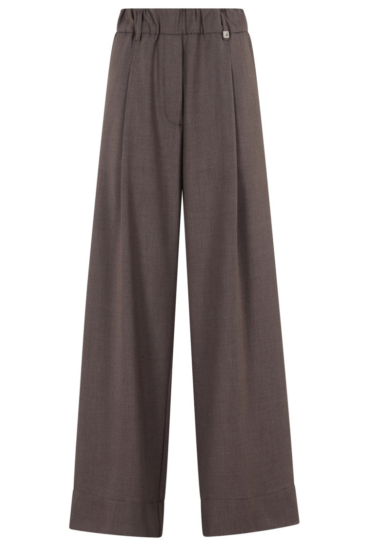 Myths Wide-Leg Trousers With Elastic Waistband