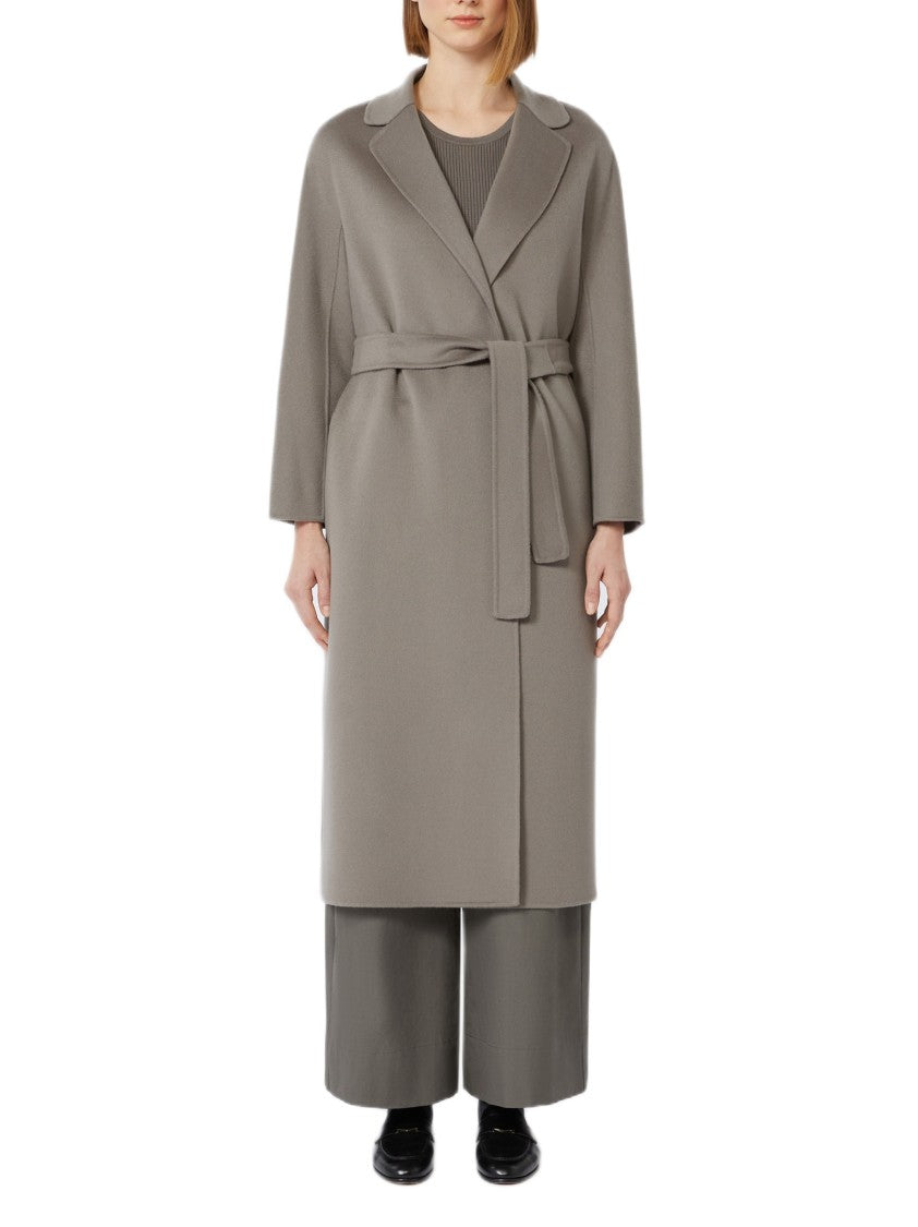 Max Mara Midi-Length Wool Coat With Notch Lapel