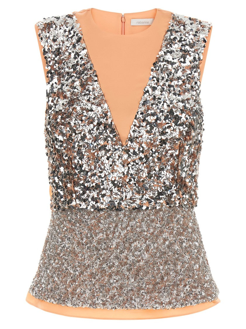 Paco Rabanne Double Layer Peplum Top