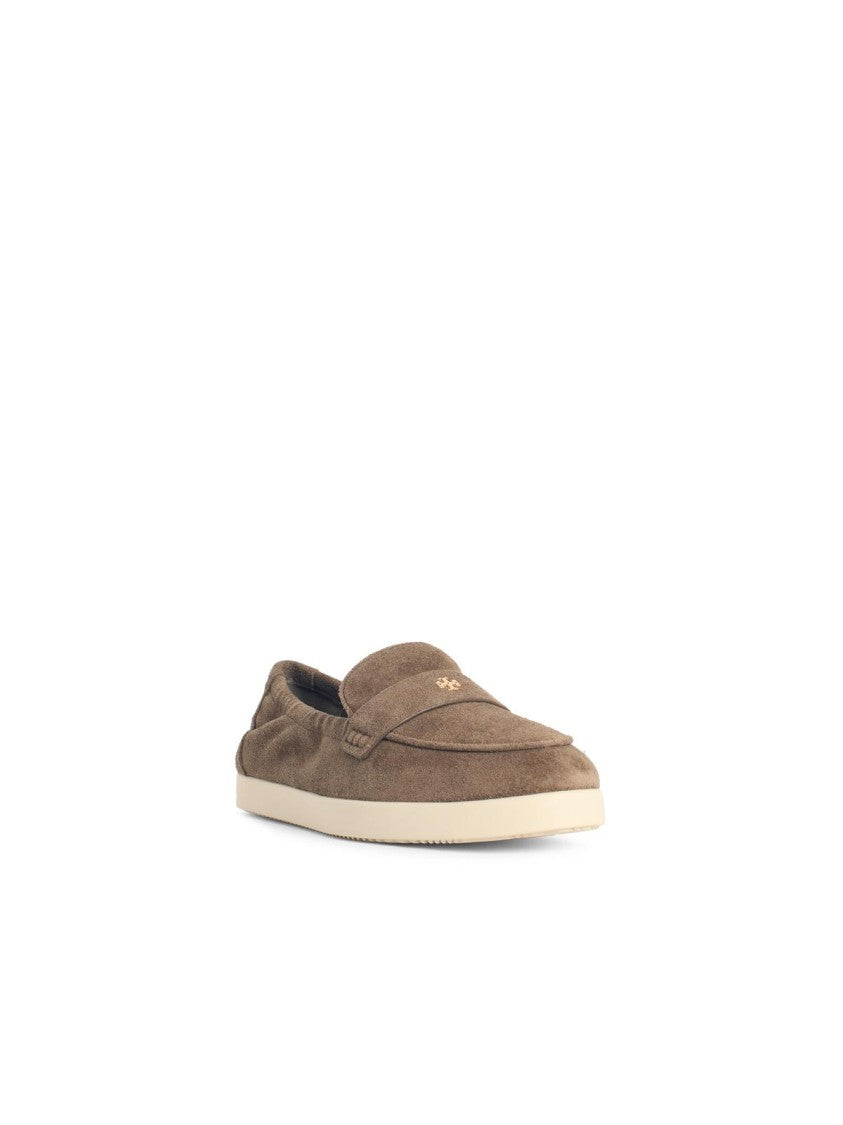 Tory Burch 'Sport Ballet' Brown Suede Loafers