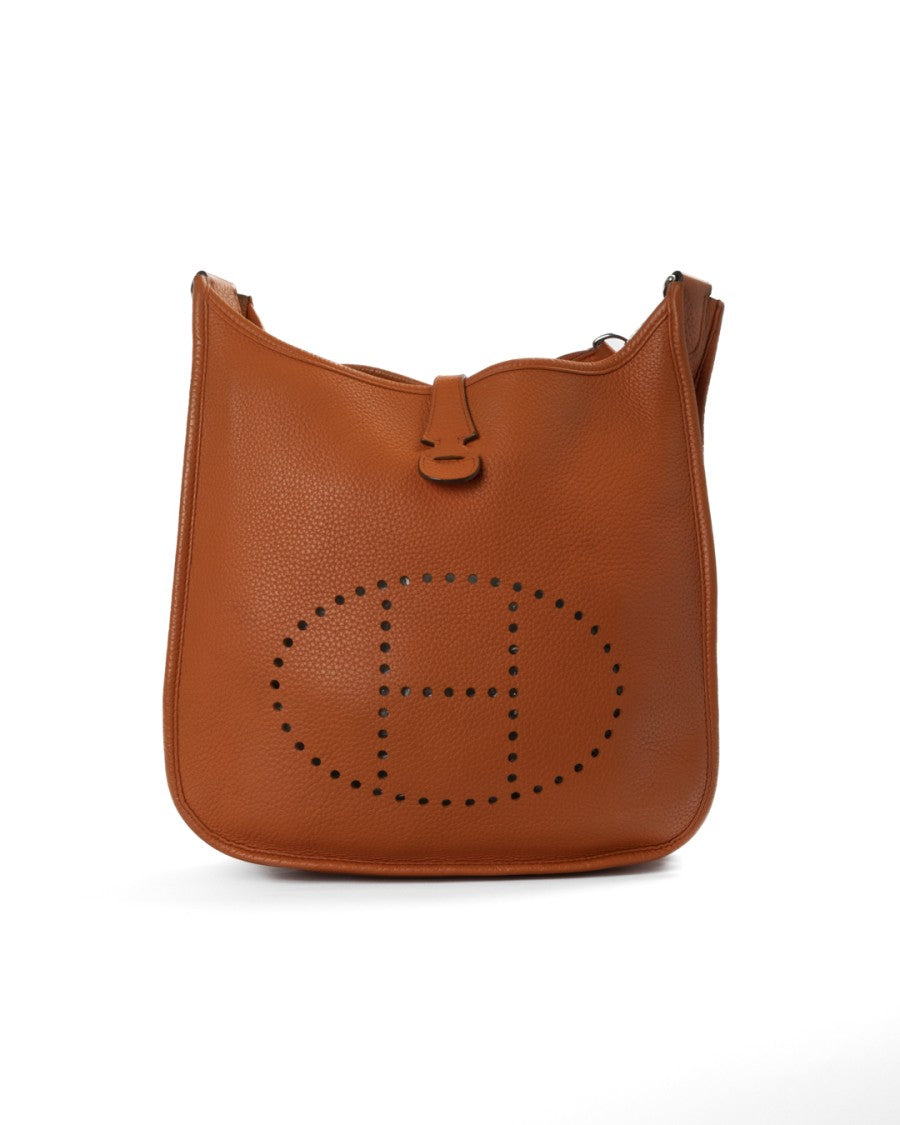 Hermès Orange Togo Sac Evelyne 29 Shoulder Bag