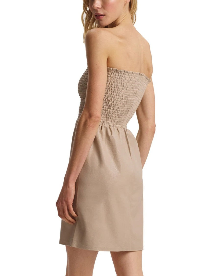 Commando Max Faux Leather Smocked Dress - Flt301