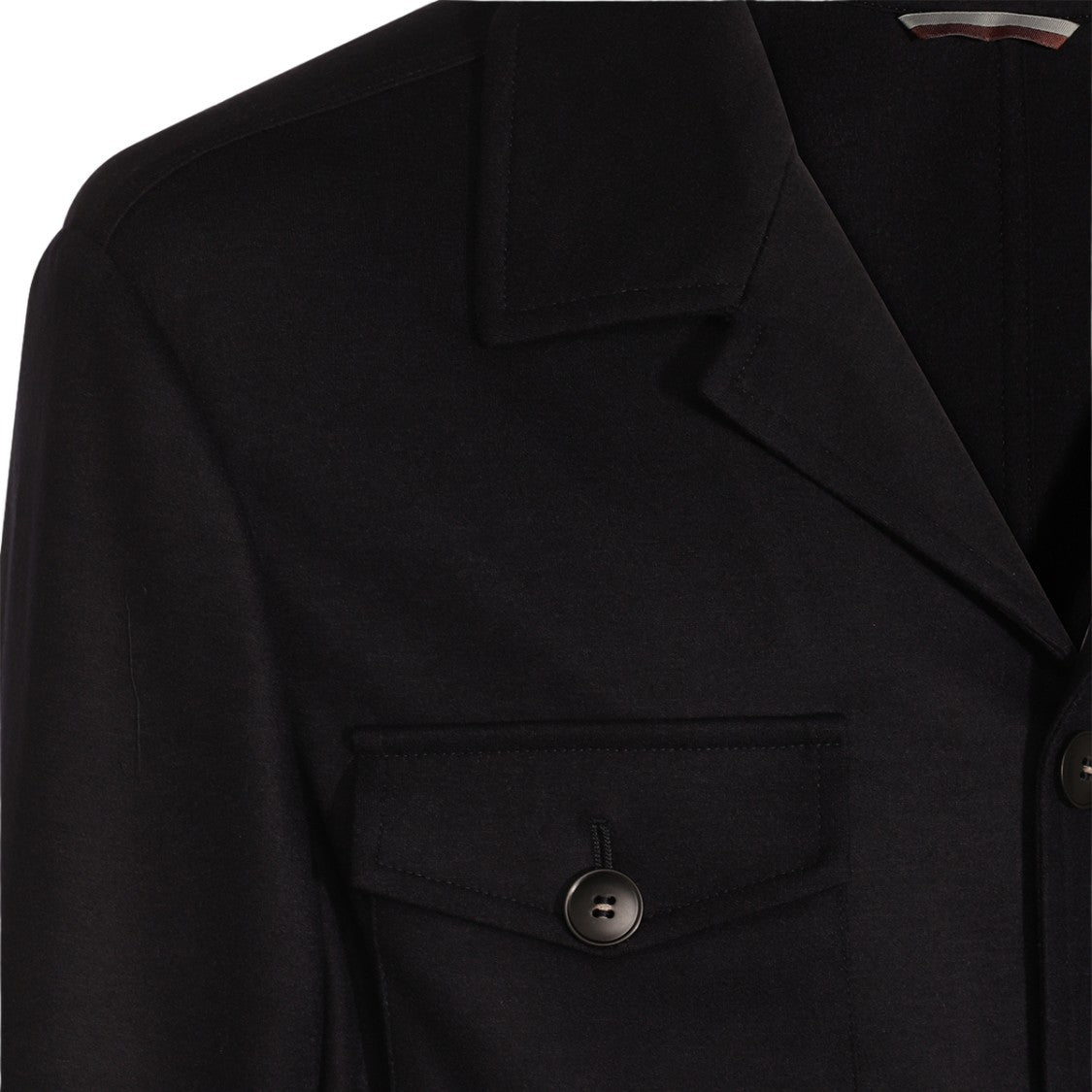 Canali Tailored Black Jacket With Structured Collar