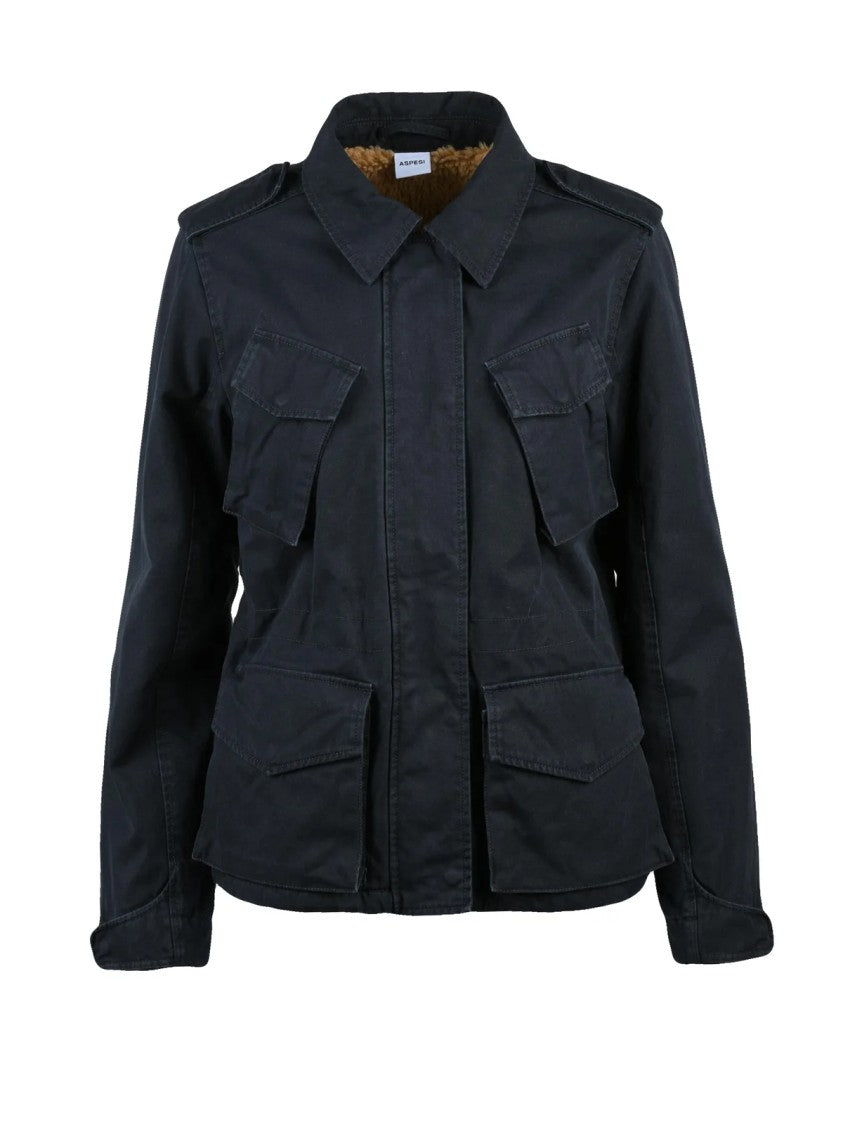 Aspesi Structured Parka With Plush Lining And Multi-Pocket Design