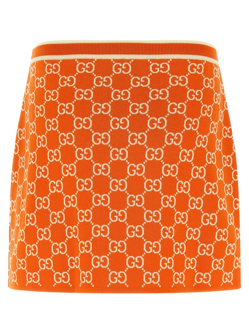 Gucci Gg Jacquard Skirt