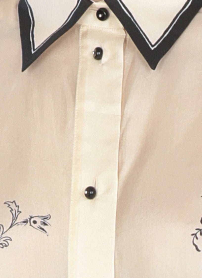 Zimmermann Ivory Silk Shirt With Contrasting Paisley Pattern