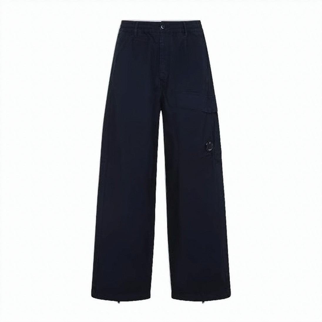 C.P. Company Wide-Leg Straight Pants With Distinct Circular Lens Detail
