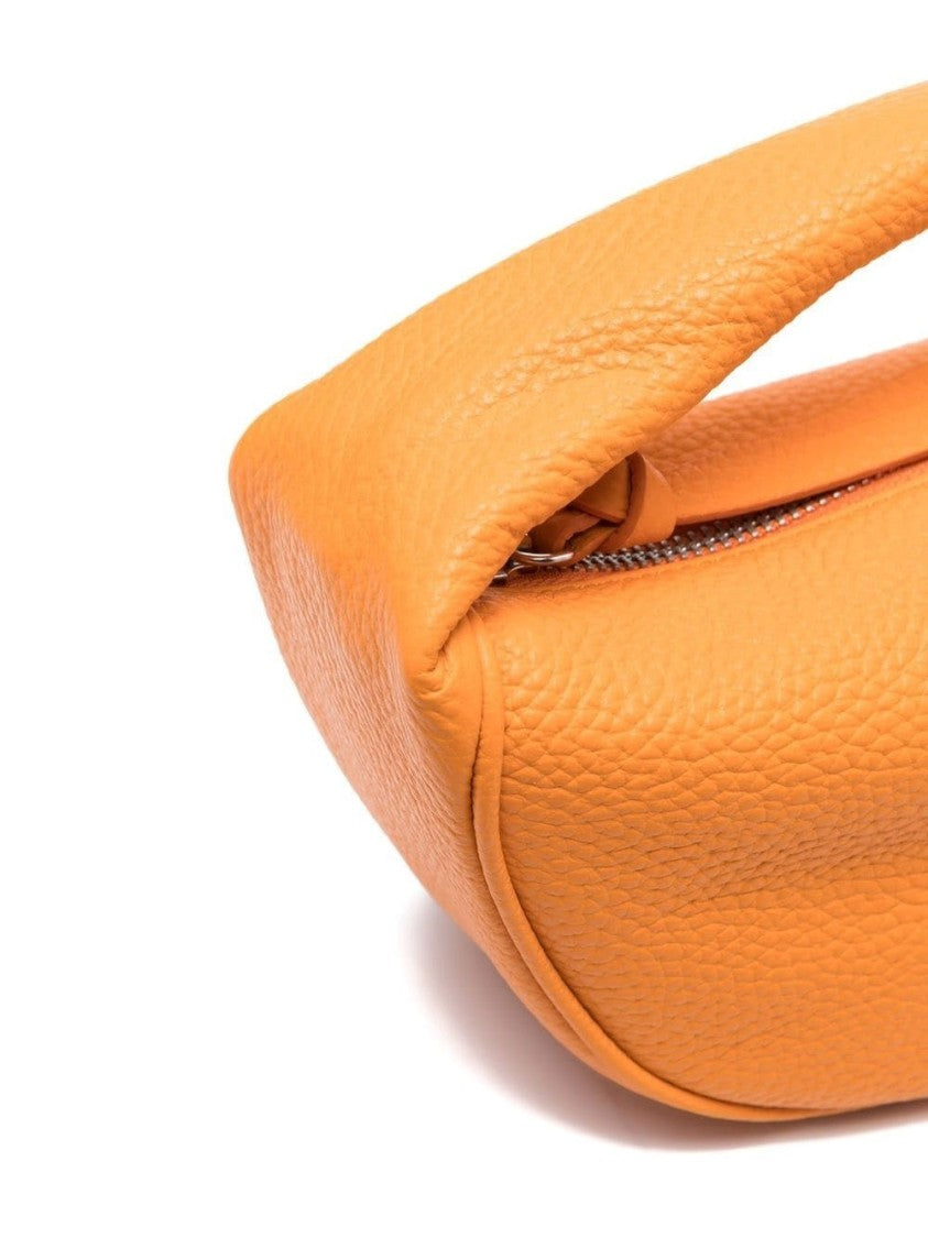 By Far Baby Cush Orange Leather Bag