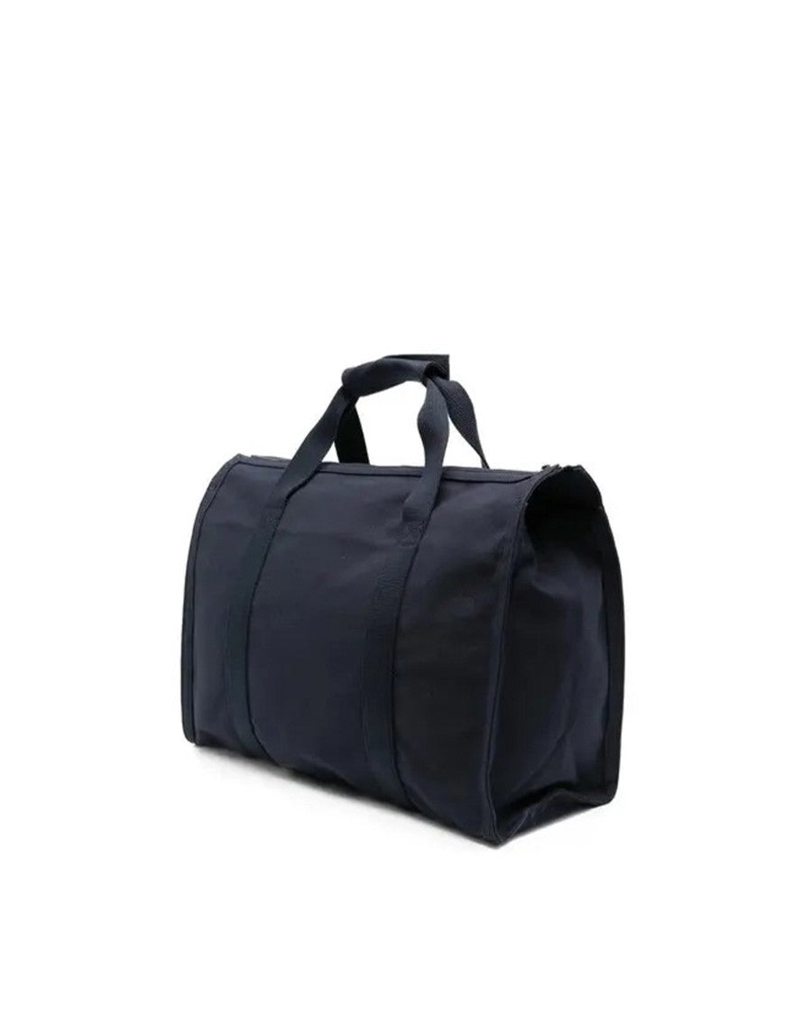 A.P.C. Rectangular Gym Bag In Dark Navy With Logo Print