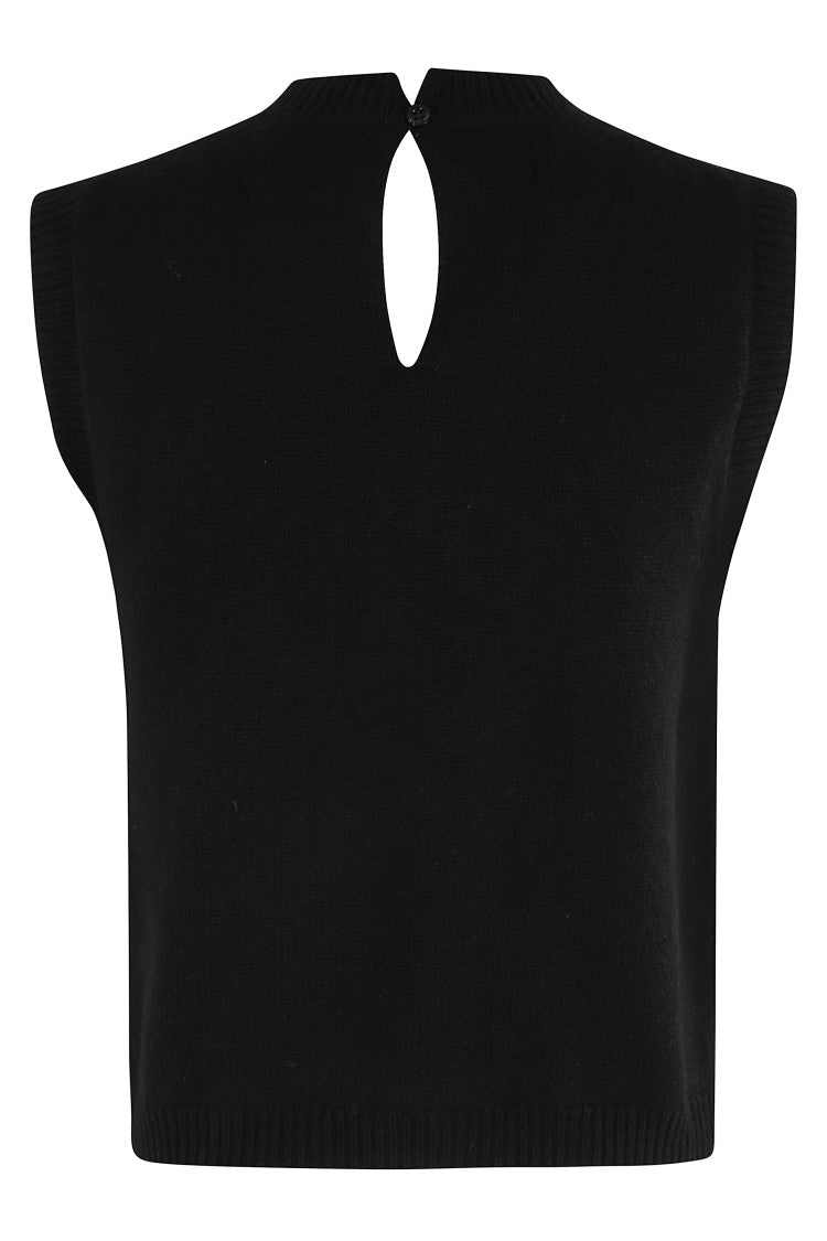 Semi Couture Alienor Vest With Rhinestone Neckline Detail