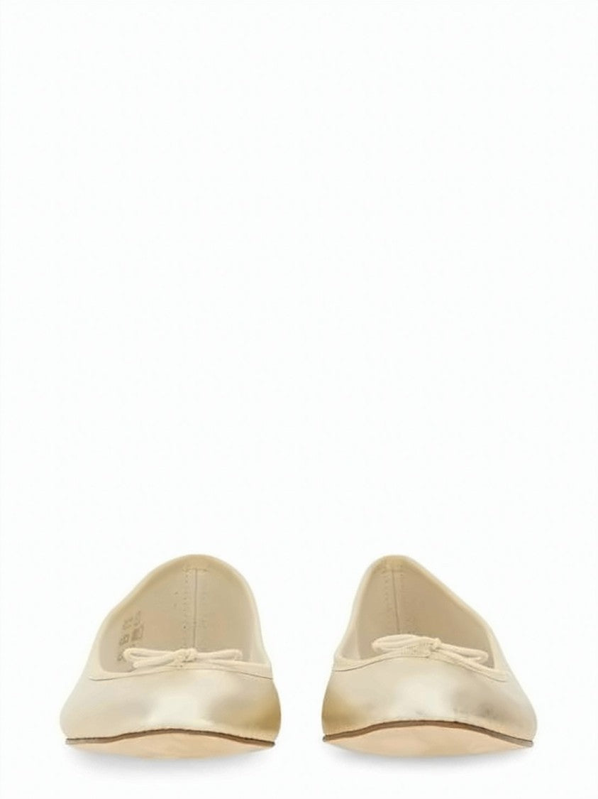 Repetto Gold Calf Leather Ballet Flats