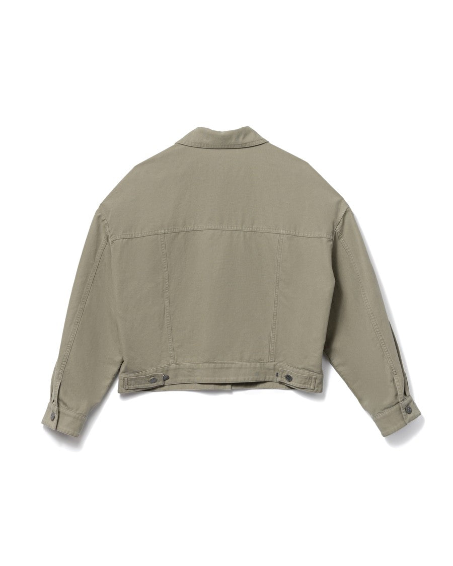 A.P.C. Heavyweight Off-White Canvas Jacket With Classic Collar