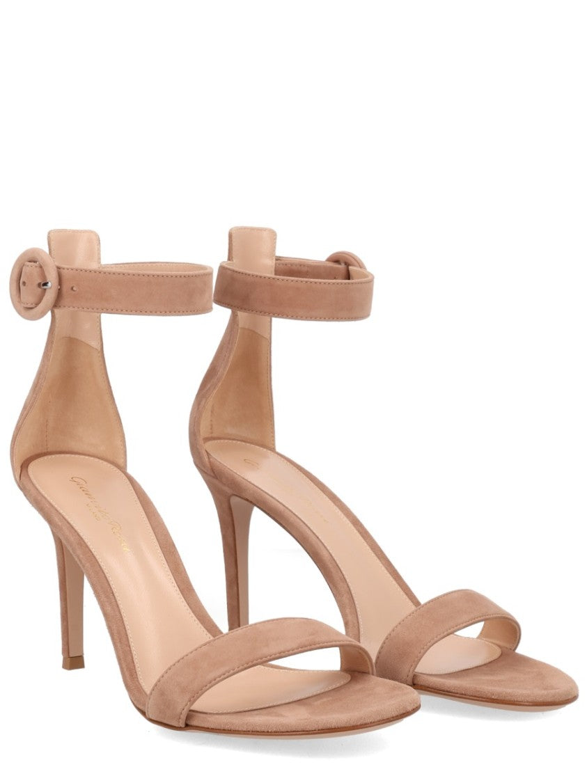 Gianvito Rossi Portofino 85 Suede Ankle Sandals