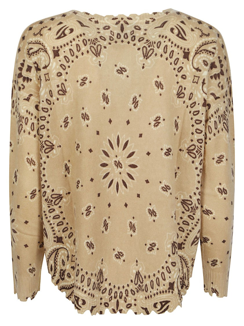 Kujten Mela Abba Bandana Bico Floral Cashmere Sweater