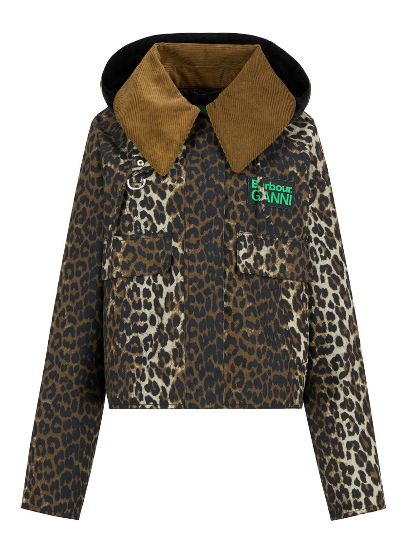 Barbour X Ganni Barbour X Know Pri Hood Wax Anorak