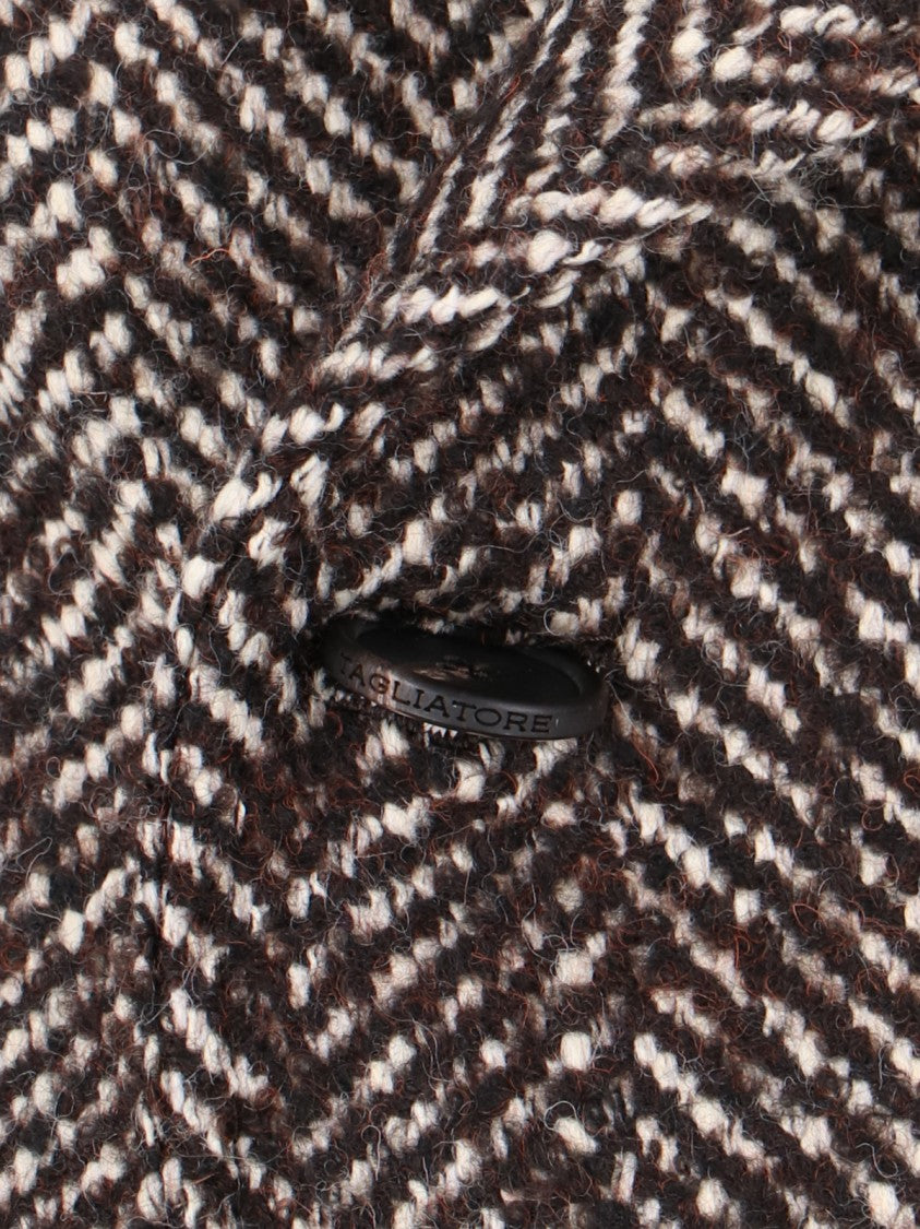 Tagliatore Double-Breasted Coat – Brown