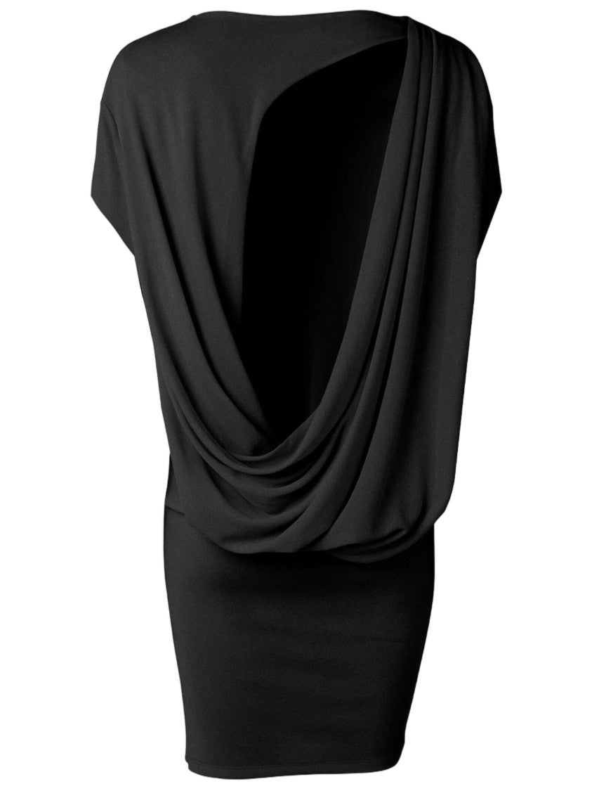 Jacquemus Draped Back Viscose Jersey Mini Dress