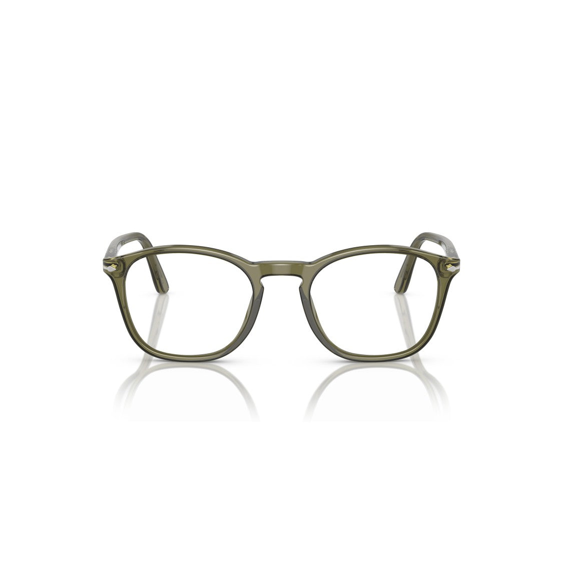 Persol 0Po3007v Translucent Olive Green Acetate Sunglasses With Silver Accents