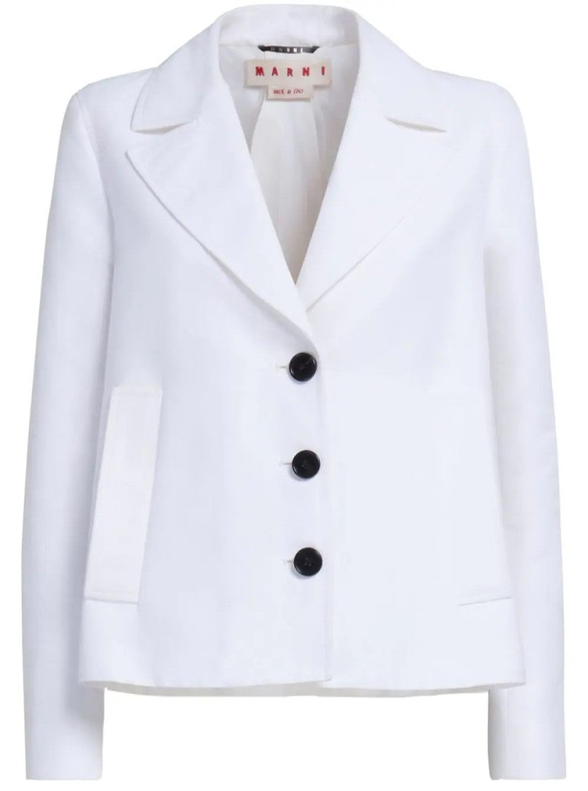 Marni Tailored Cropped Jacket With Classic Lapel