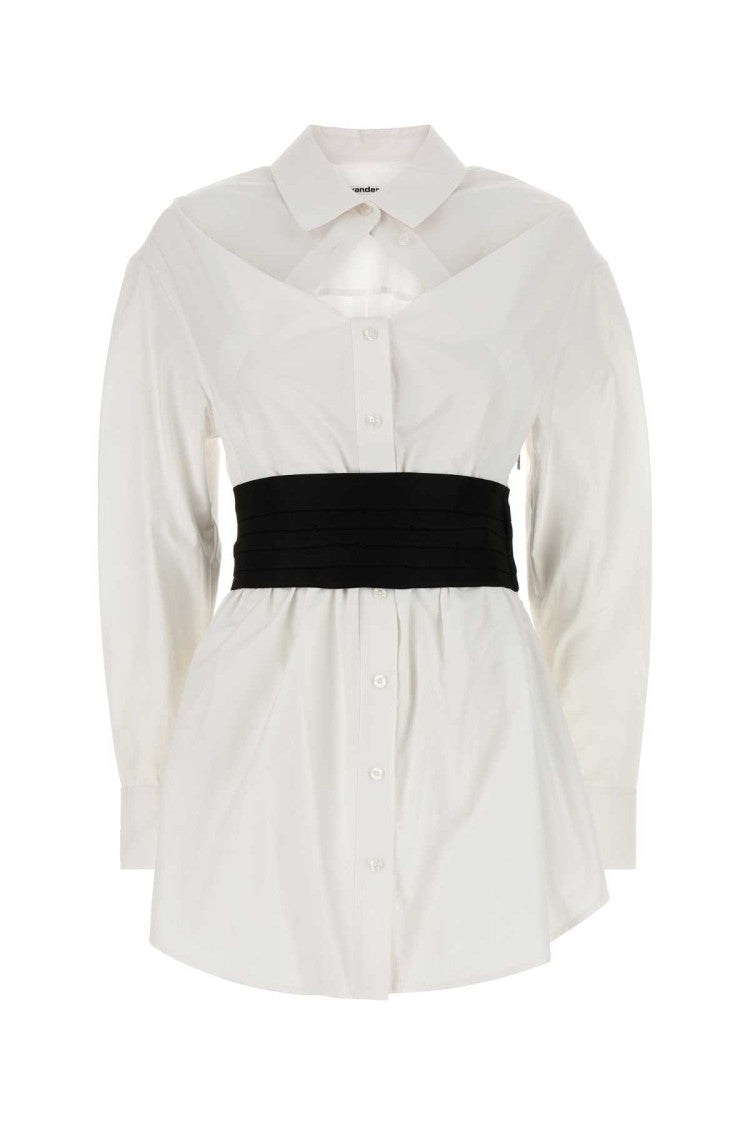 Alexander Wang White Poplin Shirt Dress