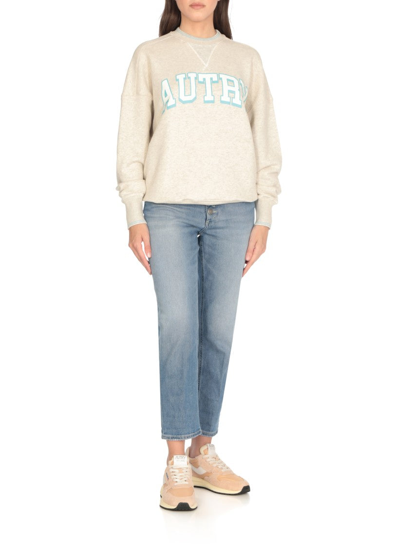 Autry Pink Suede Leather And Fabric Sneakers