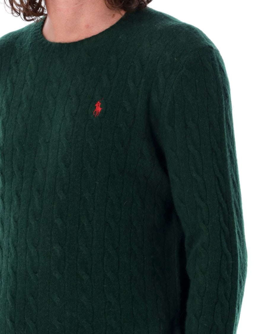 Polo Ralph Lauren Cable Knit Sweater With Braided Pattern