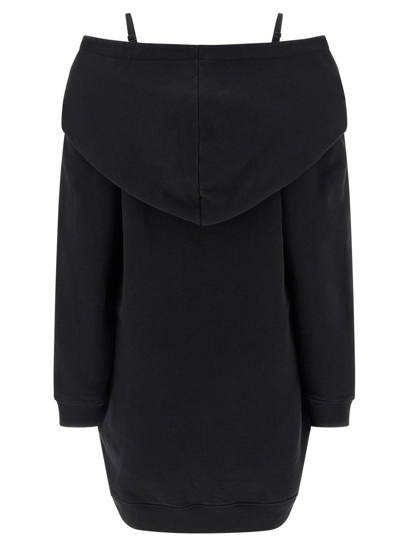 Mm6 By Maison Margiela Off-Shoulder Hooded Dress