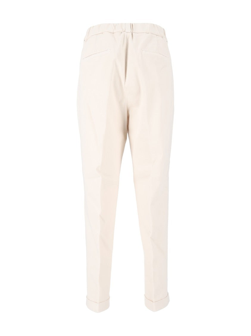 Peserico Cropped Minimalist Tailored Cropped Pants