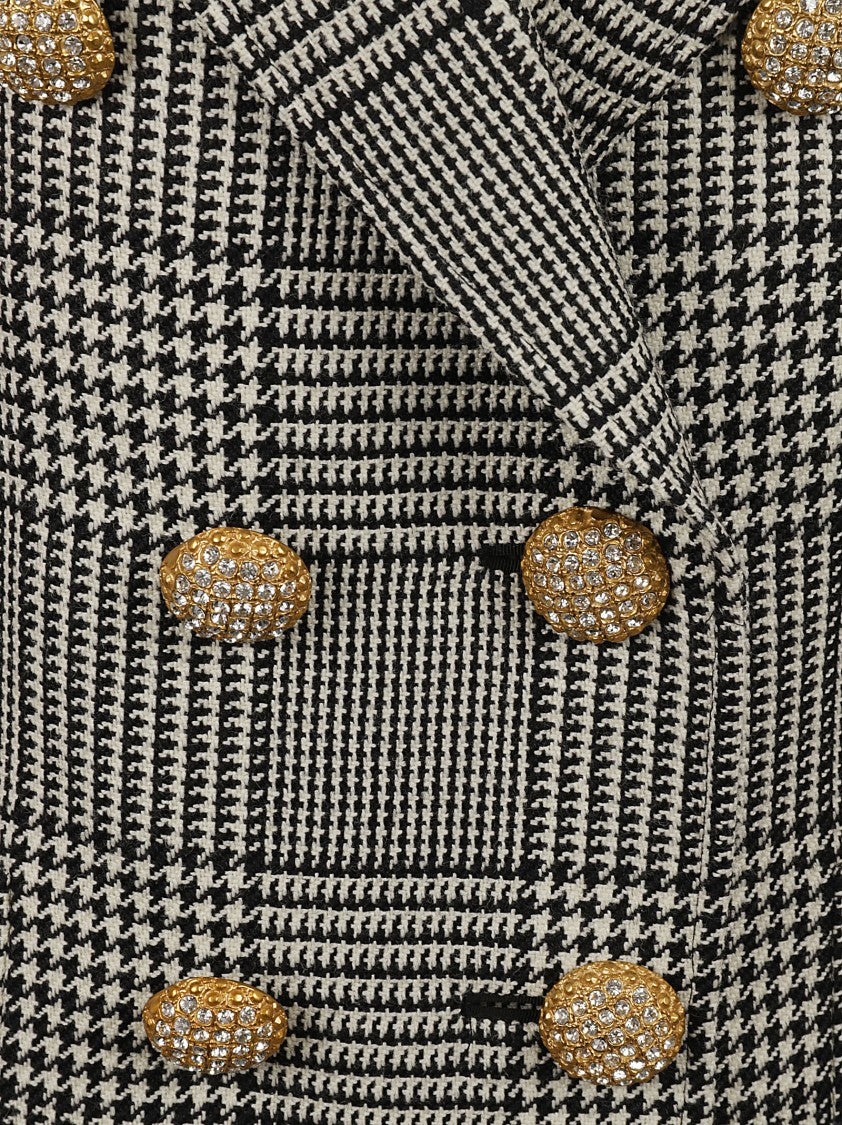 Valentino Garavani Double-Breasted Check Pattern Jacket
