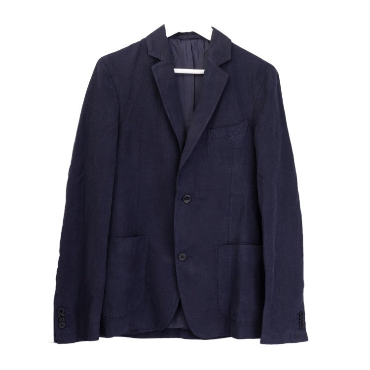 Officine Generale Unconstructed Two-Button Jacket With Soft Shoulder Design