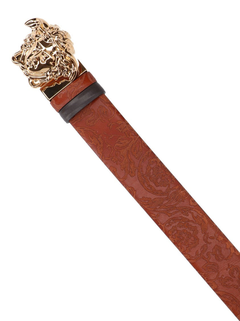 Versace "Medusa" Reversible Belt – Brown