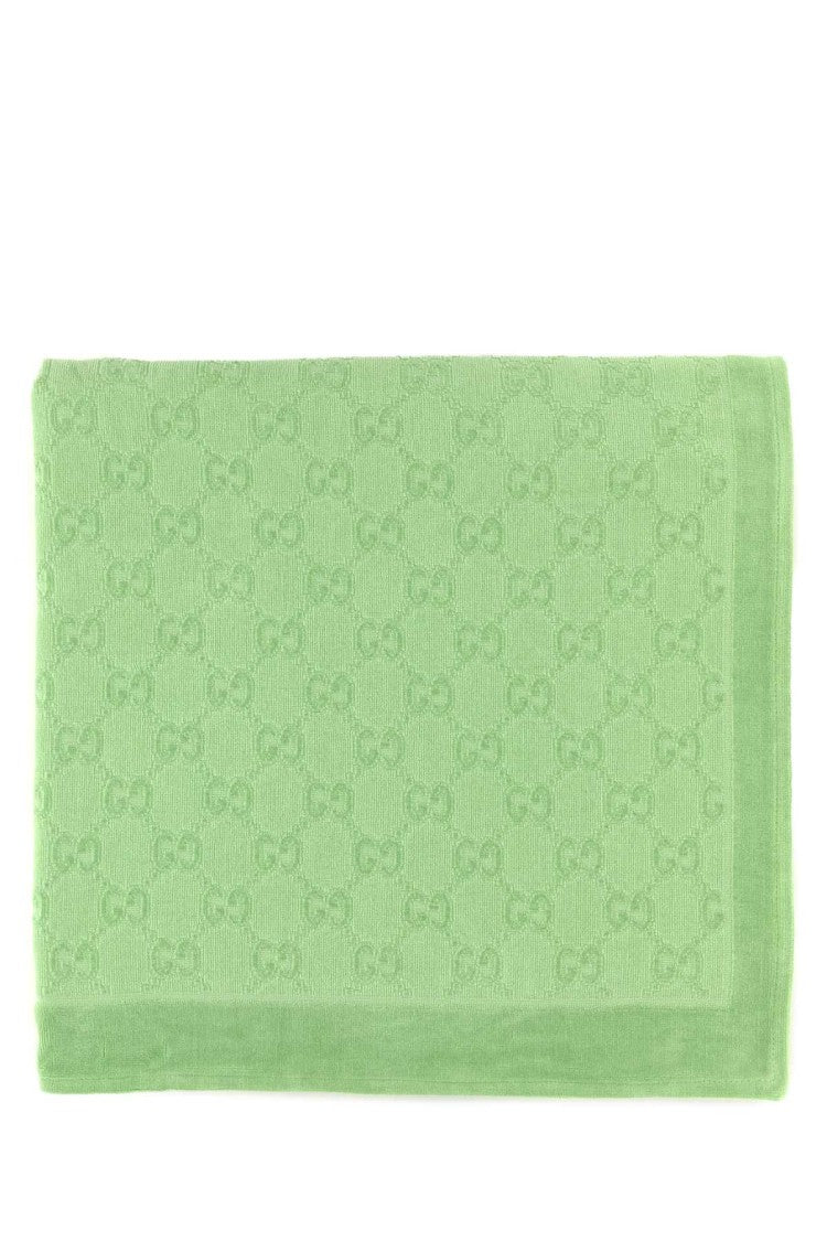 Gucci Fluo Green Terry Fabric Beach Towel