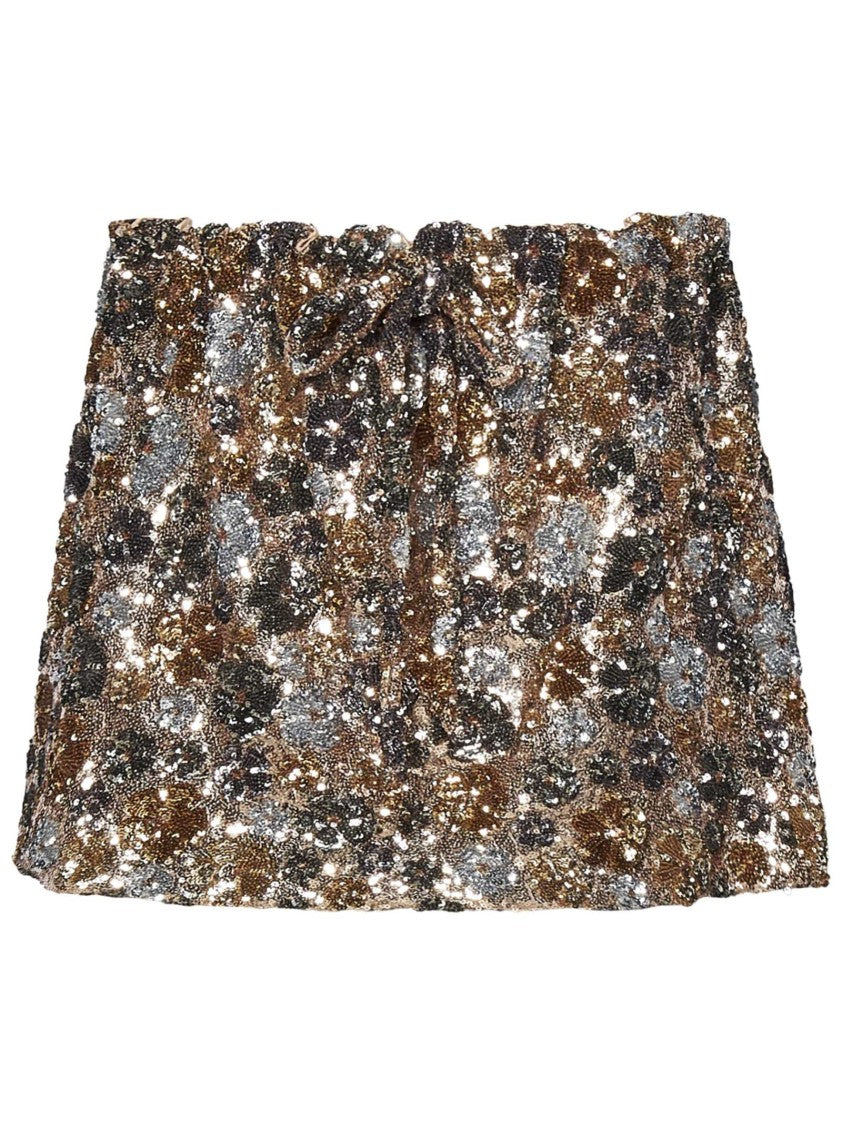 N°21 Strapless Sequin Top With Floral Pattern