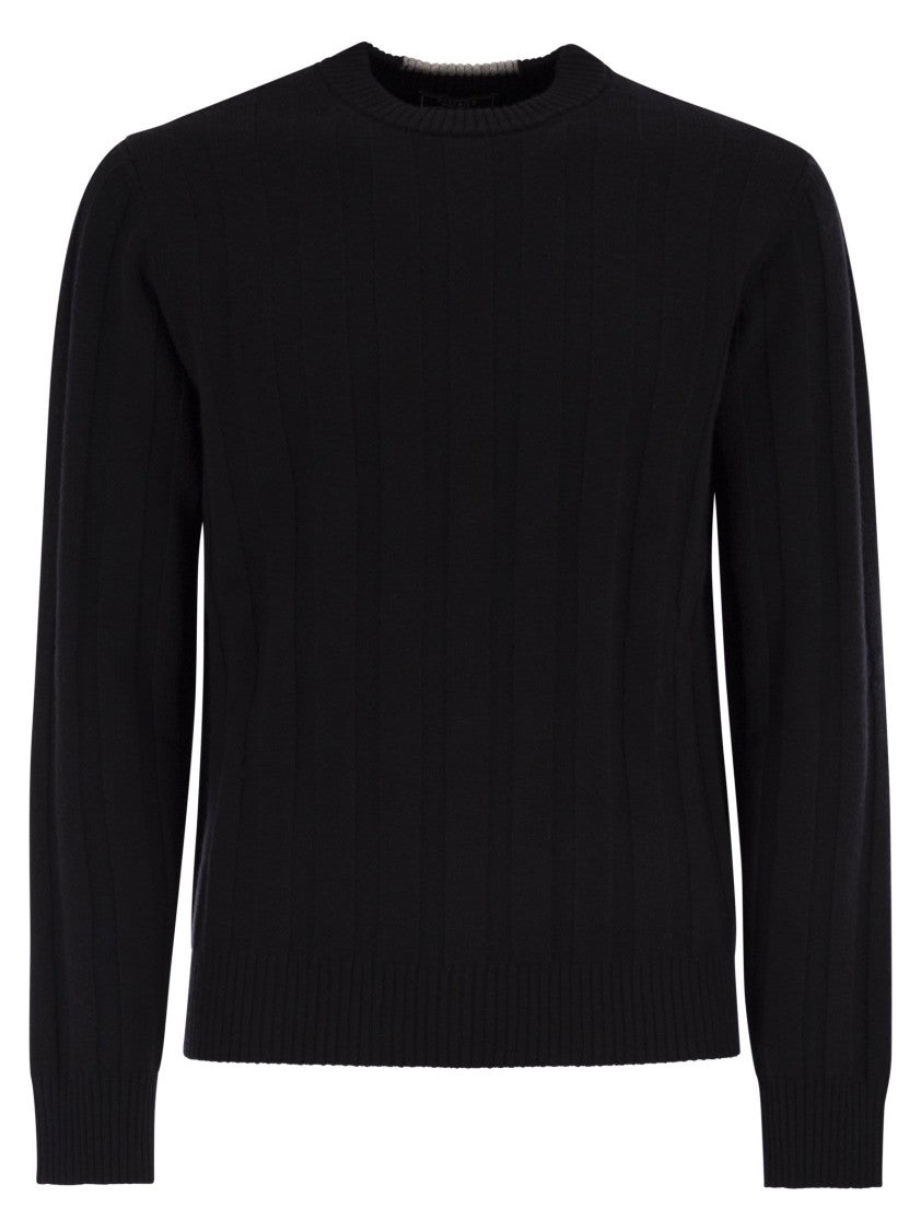 Peserico Wool And Cashmere Ribbed Jumper
