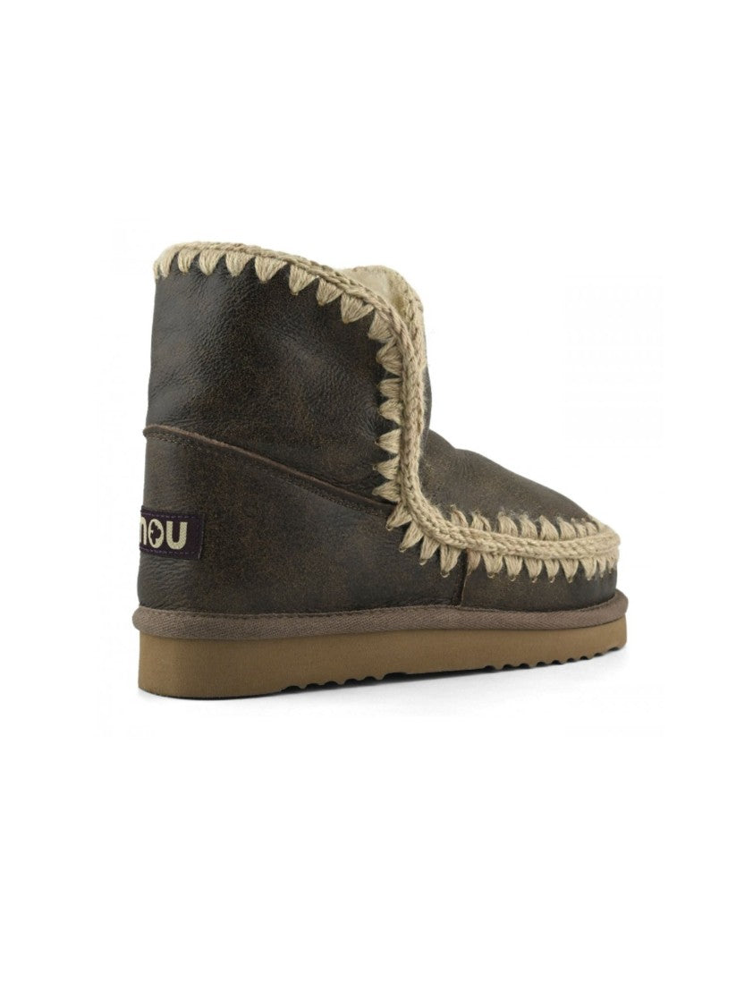 Mou Rustic Textured Ankle Boots