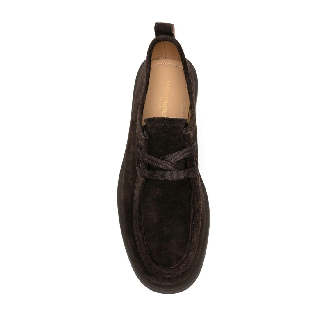 Sergio Moretti Brown Suede Leather Sneakers