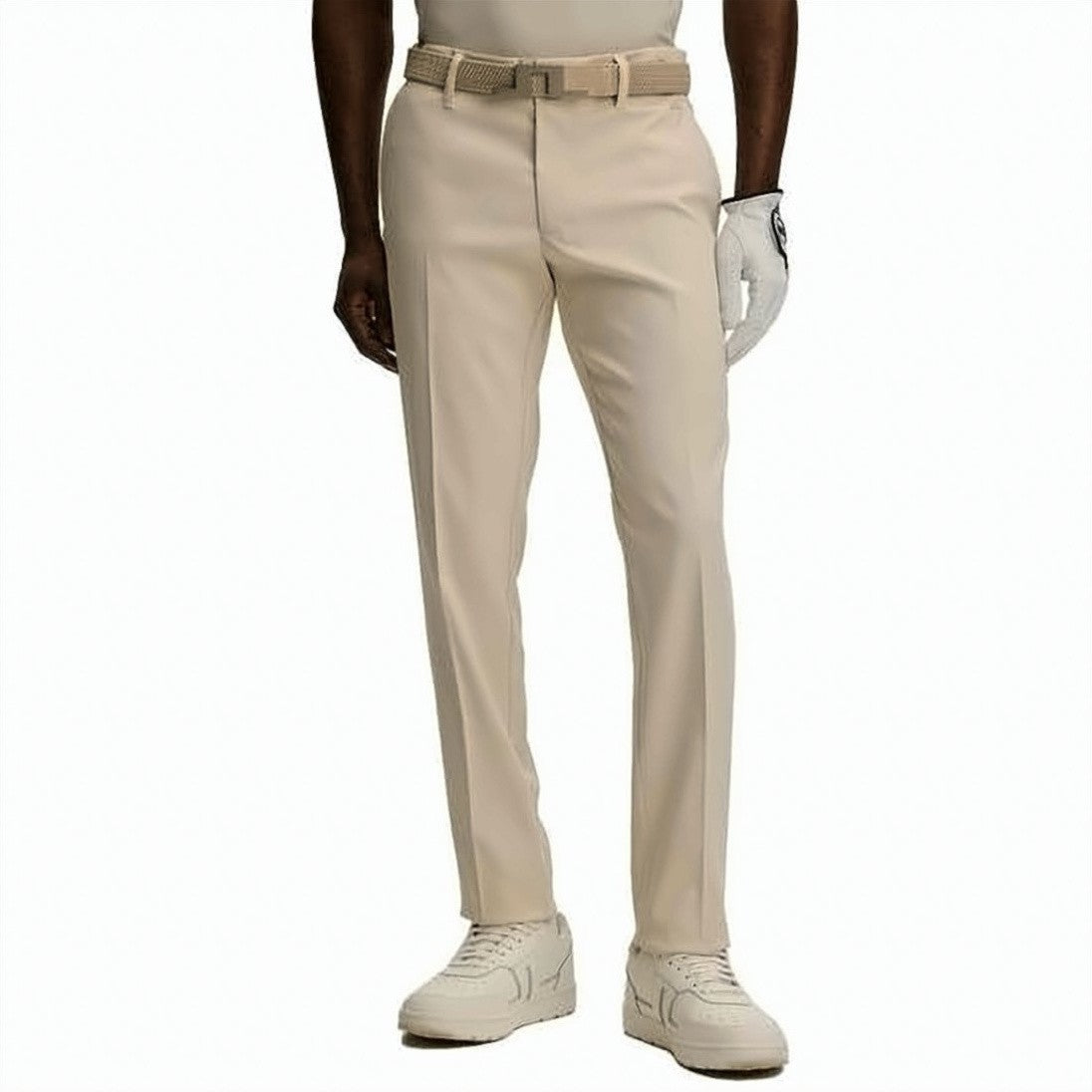 J Lindeberg Straight Fit Tailored Pants With Mid-Rise Waist
