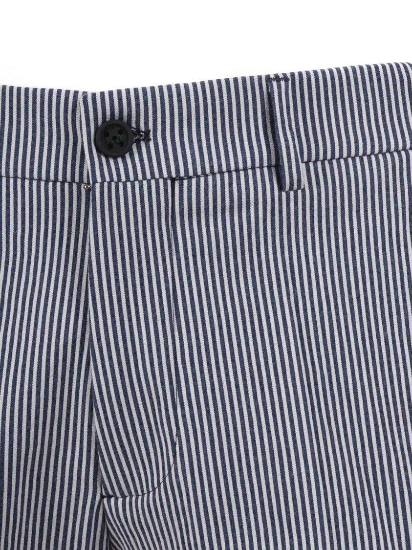 Berwich Vertical Stripe Slim Fit Shorts