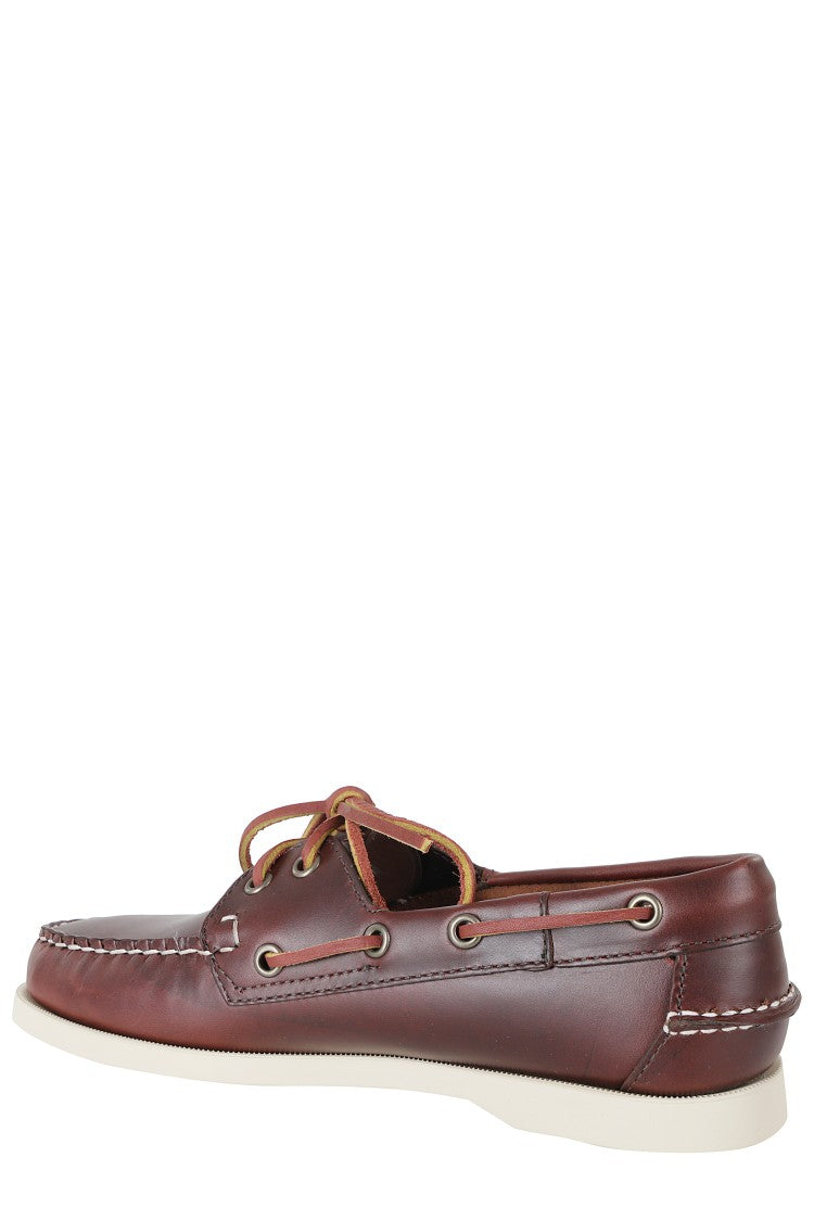 Sebago Brown Docksides Portland Waxed Leather Loafers