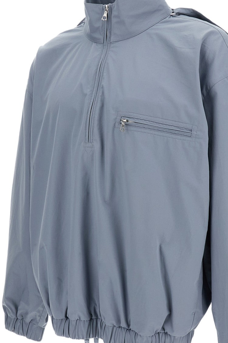 Rier Light Blue Removable Hood Cotton Windbreaker